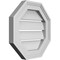 Ekena Millwork Octagonal Surface Mount PVC Gable Vent: Functional, w/ 2"W x 1-1/2"P Brickmould Frame, 14"W x 14"H GVPOC14X1402SF - alternate 3